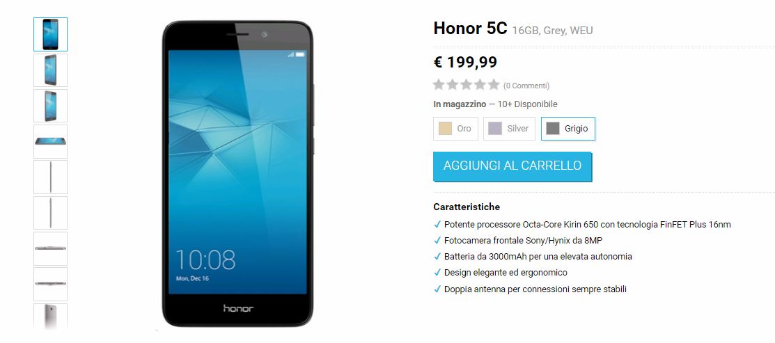Honor 5C arriva ufficialmente in Italia | AndroidNext