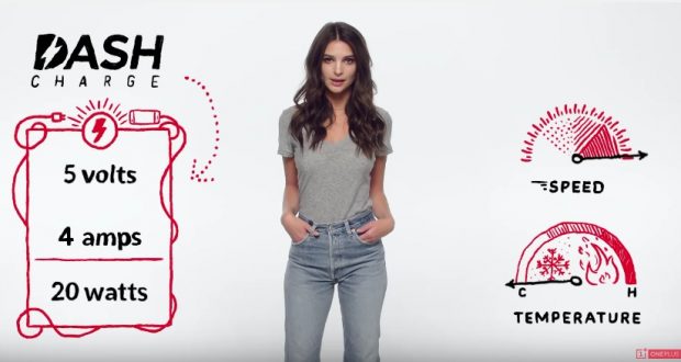 Emily Ratajkowski ci spiega come funziona Dash Charge di OnePlus