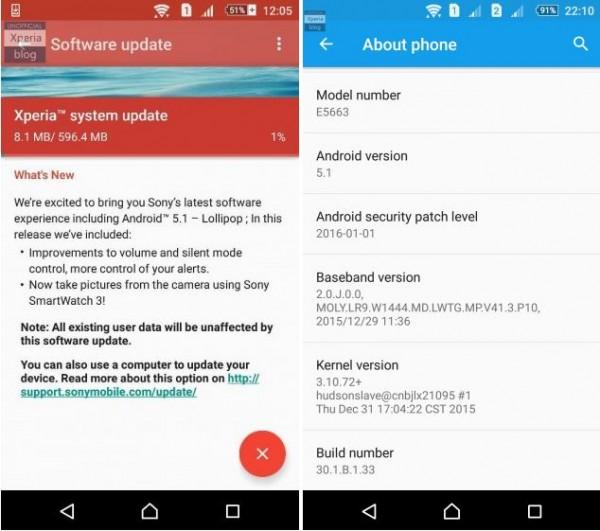Sony Xperia M5 Android 5.1 Lollipop