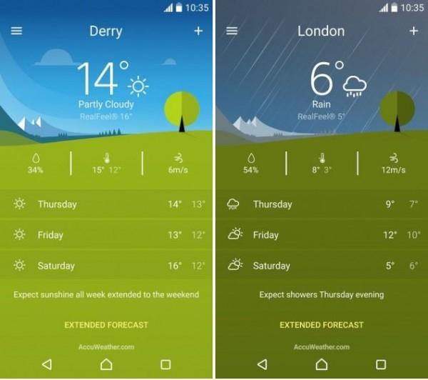 Sony Xperia Weather