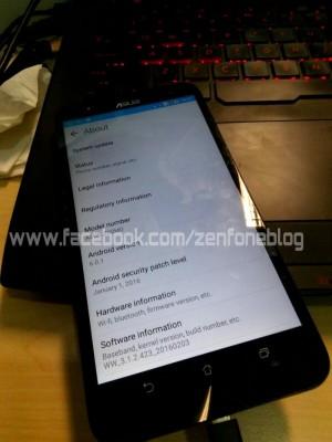 Android 6.0.1 Marshmallow su Asus ZenFone 2 Laser si mostra in un'immagine leaked