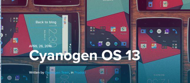 CyanogeOS 13