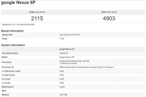 Nexus 6P con Snapdragon 820 e 4 GB di RAM