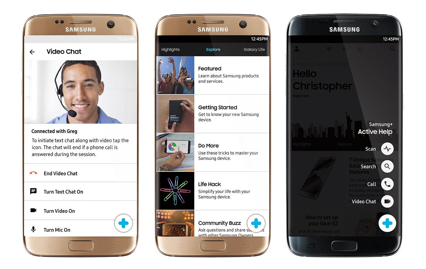 Samsung+ assistenza on-demand Samsung Galaxy S7