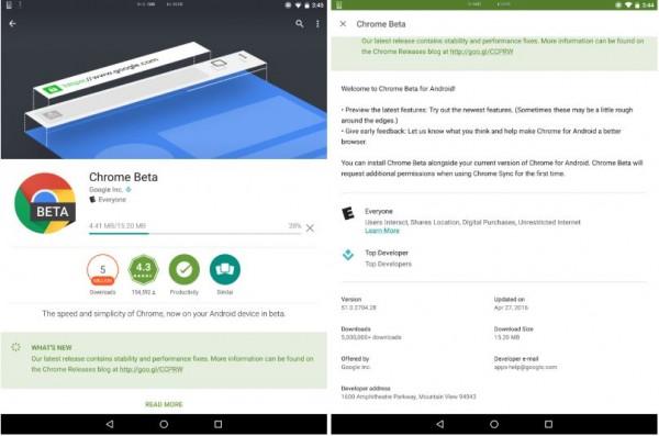 Google Play Store mostrate adesso data e dimensione di ogni update