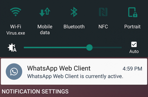 WhatsApp Web notifiche