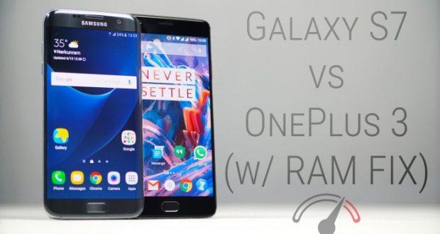 OnePlus 3 vs Samsung Galaxy S7 Edge multitasking test