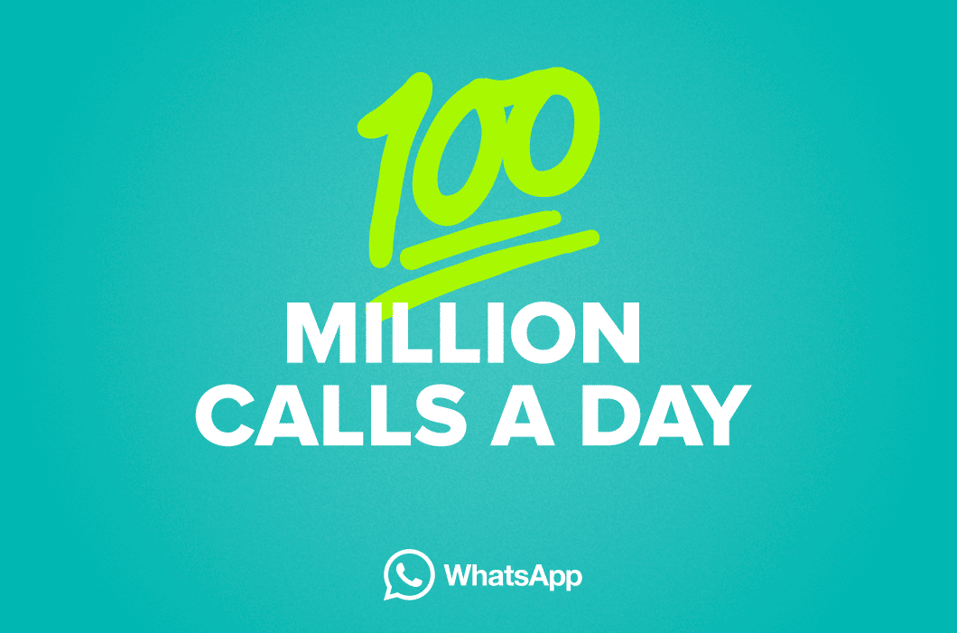 WhatsApp 100 milioni di chiamate al giorno