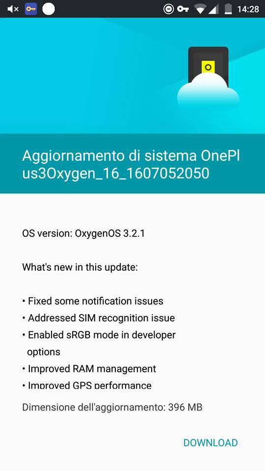oneplus 3 oxygenos 3.2.1