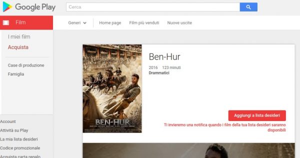 Ben Hur   Film su Google Play