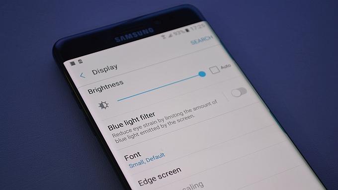 Samsung Galaxy Note 7 filtro blu