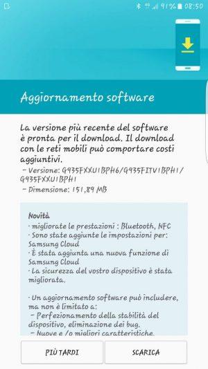 Un nuovo aggiornamento al Samsung Galaxy S7 introduce il Samsung Cloud e la patch di Agosto