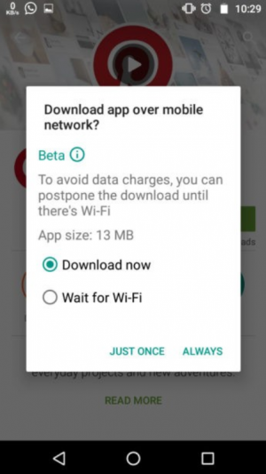Il download delle app dal Play Store potrà essere limitato alle reti WiFi