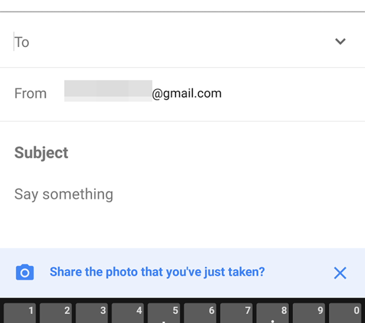 Inbox by Gmail suggerisce di allegare foto