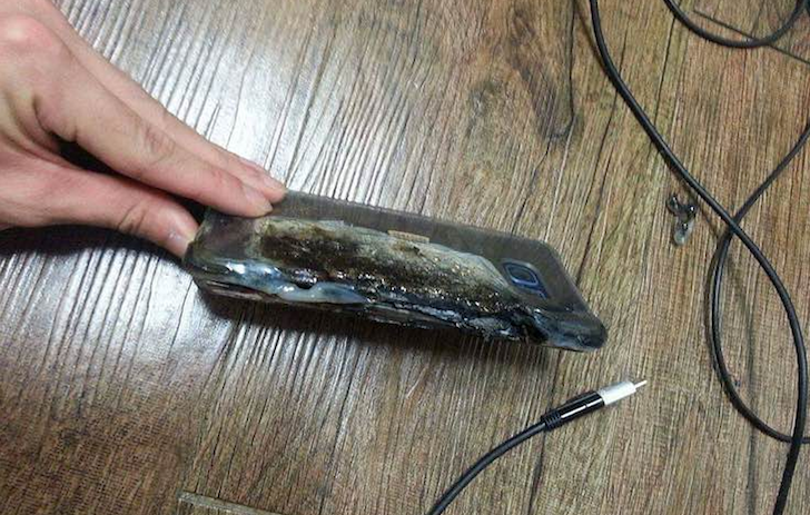 Samsung Galaxy Note 7 esploso