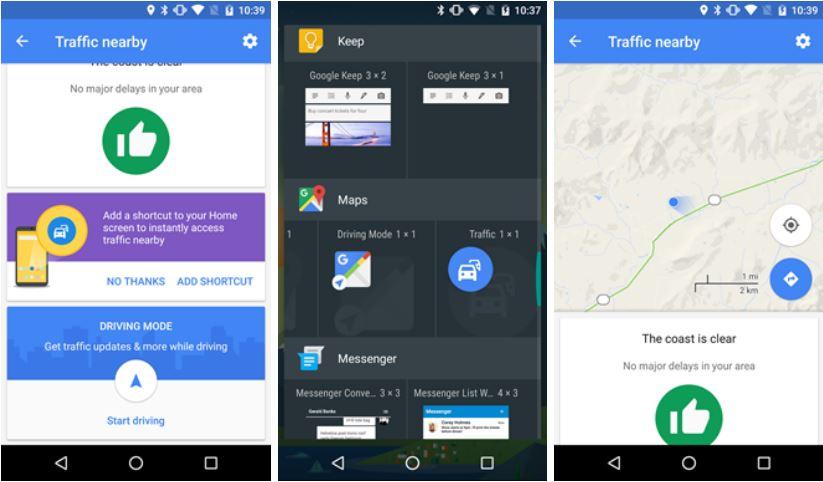 Google Maps widget traffico