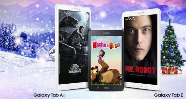 Acquistando un Samsung Galaxy Tab A 2016 o Galaxy Tab E, 1 anno di Infinity gratis