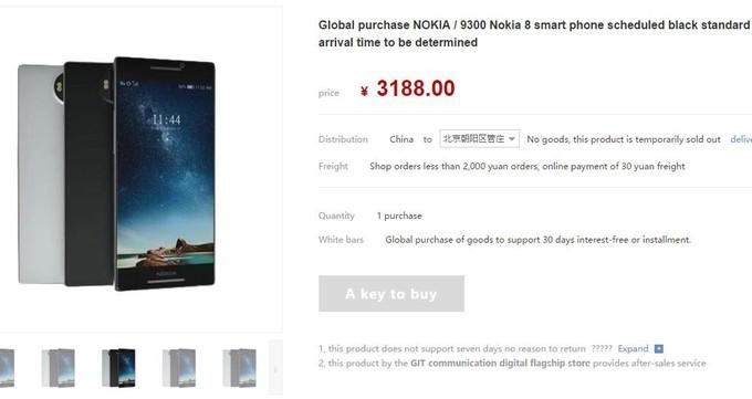 Nokia 8 leak
