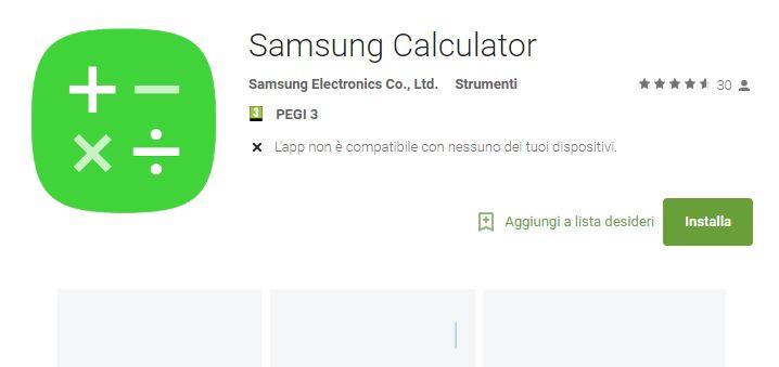 Samsung Calcolatrice