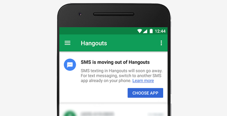 Hangouts rimozione SMS
