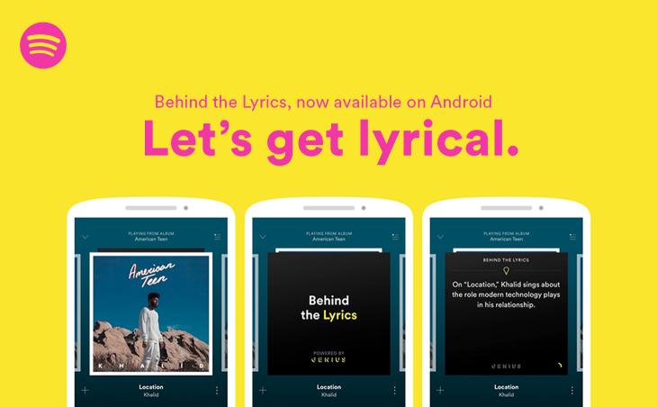 Spotify Behind the Lirycs