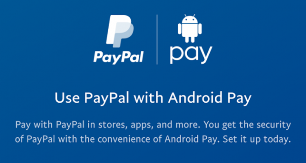 Android Pay supporta PayPal