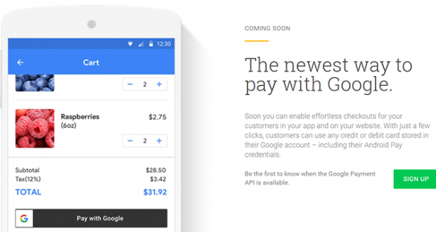 Google nuove API pagamenti