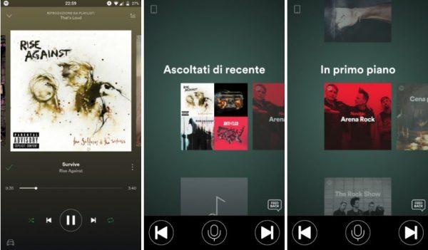 Spotify Modalità alla Guida