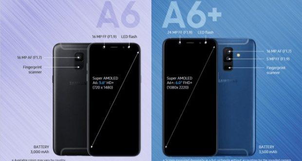 Samsung Galaxy A6 e Galaxy A6+