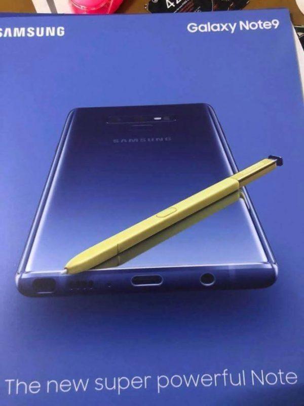 Samsung Galaxy Note9 materiale pubblicitario