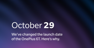 OnePlus 6T 29 ottobre