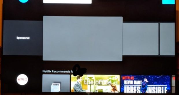 Android TV pubblicità home screen