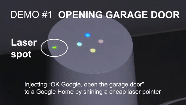 Google Home dirottato laser