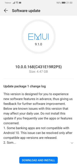 Huawei EMUI 10 Android 10 (1)