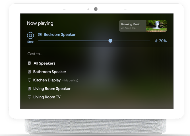 Google smart display nuovi controlli multimediali
