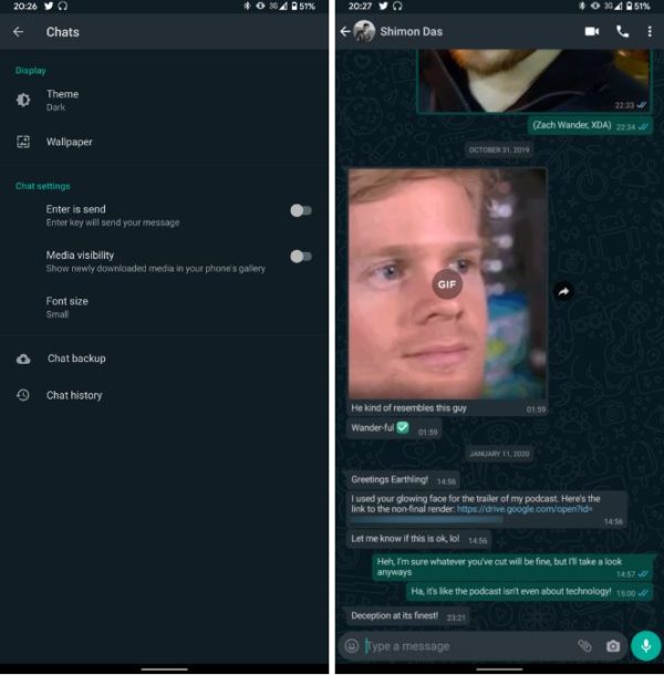 WhatsApp Dark Mode