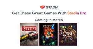 Google Stadia Pro giochi gratis marzo 2020