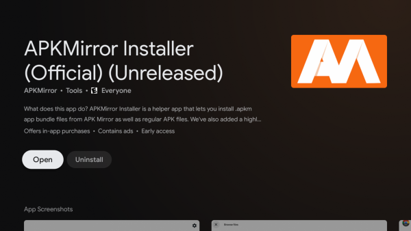 APKMirror Installer Android TV