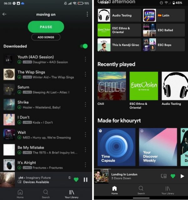 Spotify Connect icona barra riproduzione