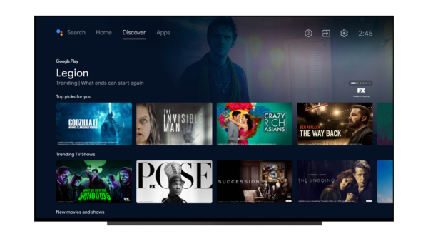 Android TV aggiornamento home screen Google TV