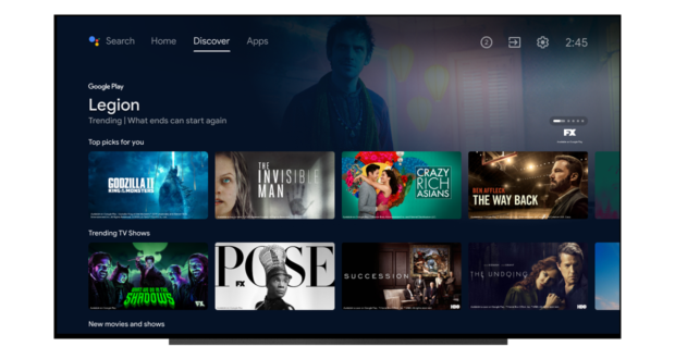 Android TV aggiornamento home screen Google TV