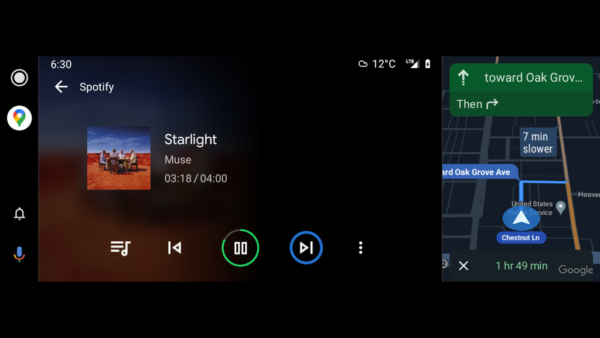 Android Auto split screen