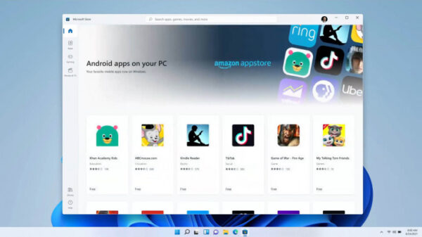 Windows 11 pieno supporto app Android via Amazon AppStore