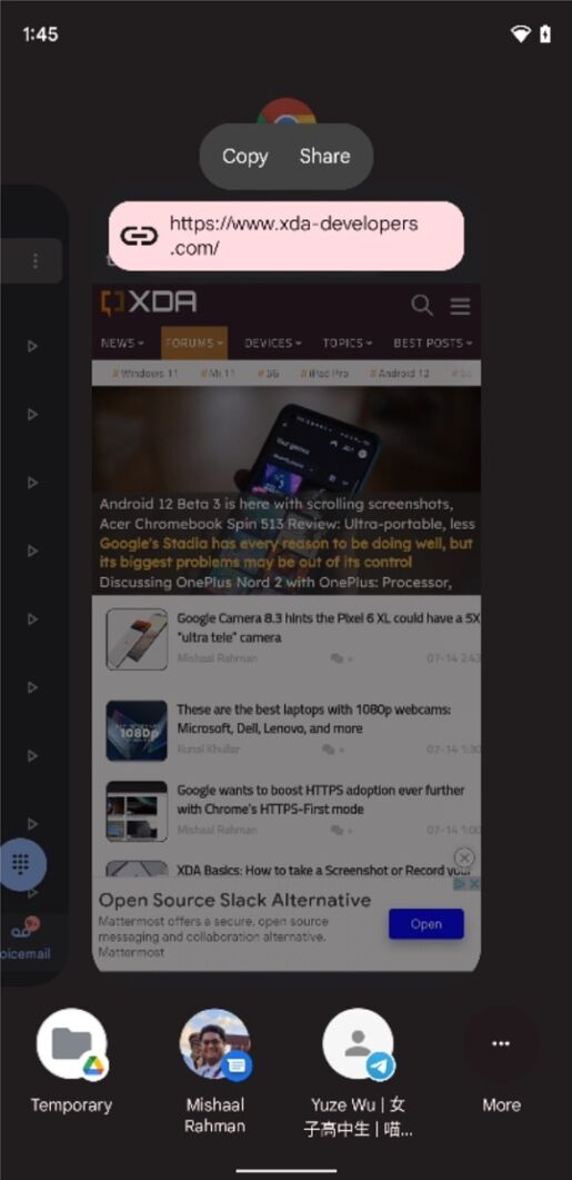 Android 12 nuova condivisione link (1)