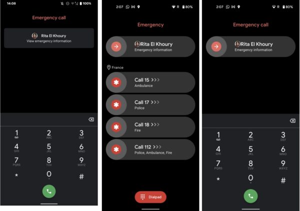 Chiamate emergenza Android 12
