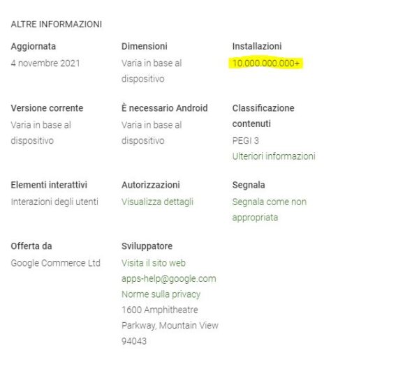 Google Maps 10 miliardi installazioni
