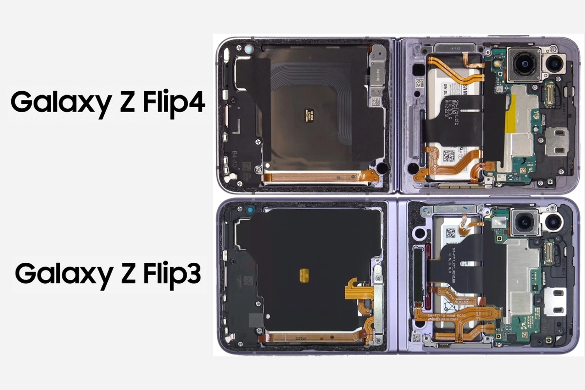 Samsung Galaxy Z Flip 4 vs Samsung Galaxy Z Flip 3 teardown