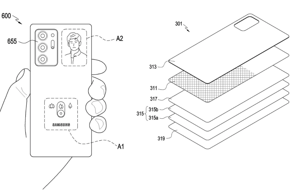 Samsung brevetto smartphone display trasparente