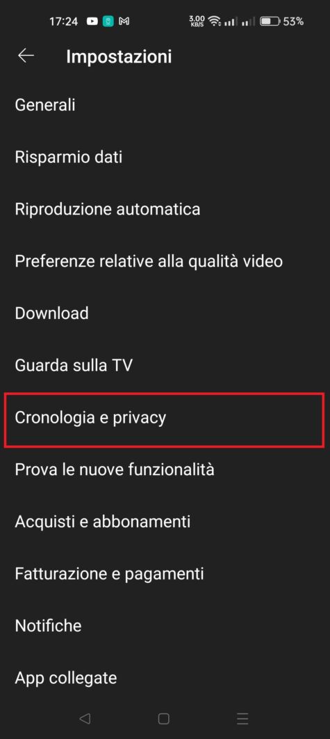 Come cancellare la cronologia di YouTube (1)