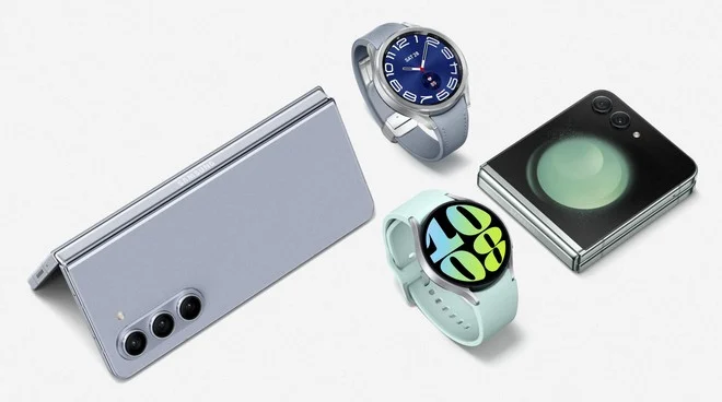 Samsung Galazy Z Fold5, Flip5 e Galaxy Watch 6.webp